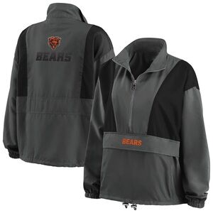 NWT Women's Chicago Bears WEAR by Erin Andrews Packable Half-Zip Jacket~2XL~$99